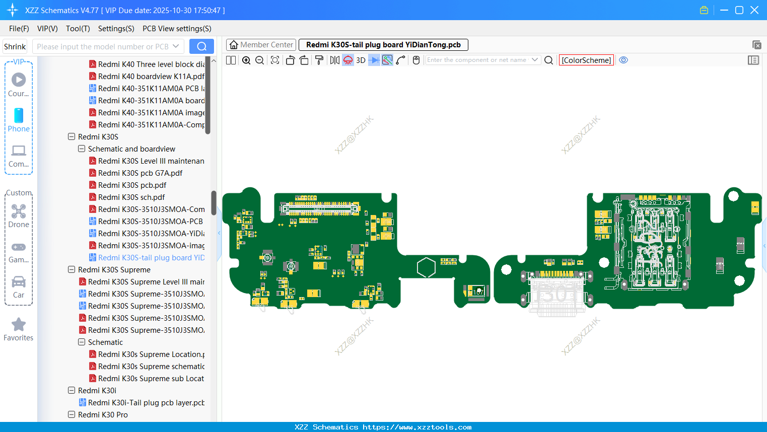 Xiaomi Redmi K30S-tail Plug Board bitmap